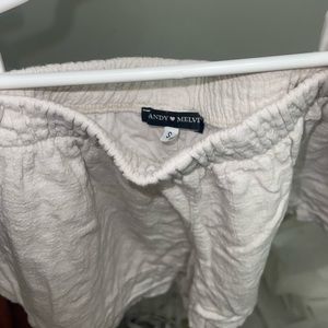 White Linen Brandy Melville Shorts Size S